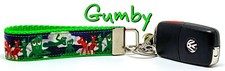 Gumby & Pokey Key Fob Wristlet Keychain 1"wide Zipper pull Camera strap handmade