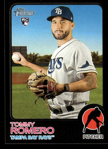 2022 Topps Heritage #533 Tommy Romero Black Border /50! Rookie Tampa Bay Rays