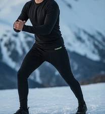 Carhartt Simms Trouser Men's XXL Black Base Layer Bottoms Straight Leg Trouser