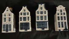 KLM Airlines Blue Delft BOLS House. #8,#11,#23,and #60. Empty bottles