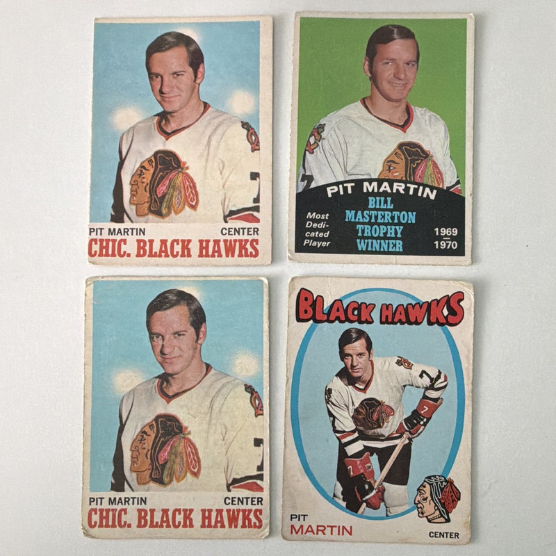 O-Pee-Chee 1971-72 Pit Martin Chicago Black Hawks Masterton trophy winner