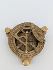 Messing Sonnenuhr mit Kompass West London Maritime Deko Vintage Stil