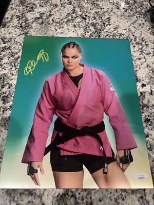 WWE Ronda Rousey 11x14 Autographed Funhouse Metallic Signed Photo