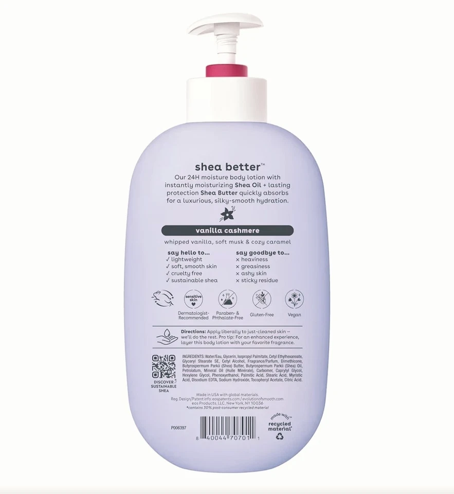 eos shea butter body lotion- vanilla cashmere - Image 3 of 4