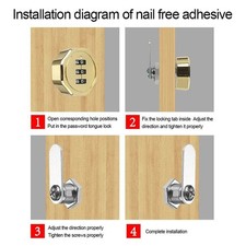 Zinc Alloy Password Lock 20mm with 3 Digit Combination for Lockers and Storage