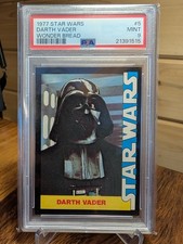 1977 STAR WARS WONDER BREAD #5 DARTH VADER PSA 9 - CENTERED, DEEP BLACK