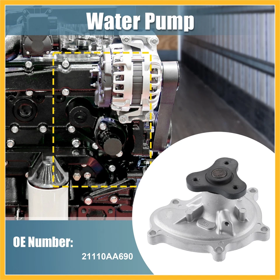 Bomba de agua del motor 21110AA690 para Subaru Forester 2011-2018 Legacy 2013-2019 nueva Foto 3 de 4