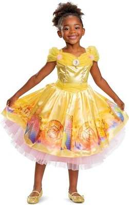 Disguise Disney Princess Belle Beauty Beast Dress Halloween Costume Child 3T-4T