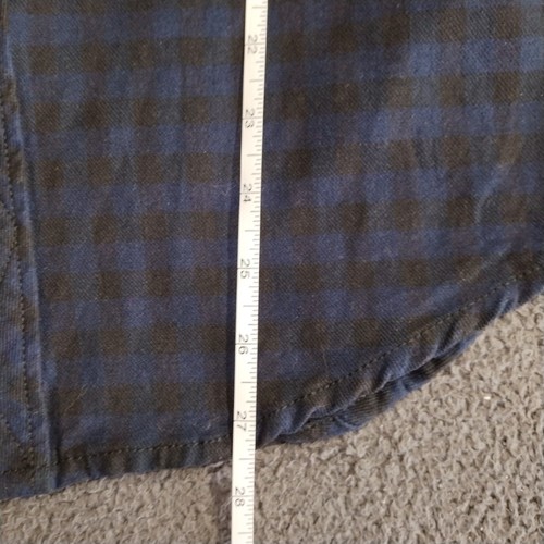 G Star Raw Shirt Mens S Blue Black Check Tailor Heavy Flannel Pearl Snap Western - Picture 4 of 20