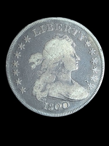 1800 Draped Bust Dollar VF Early Silver Coin - Picture 2 of 3