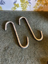 Vintage Heavy Butchers Meat Hooks large  pair. 2 hooks