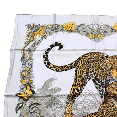 HERMES Carre 90 Silk Scarf Jungle Love Multicolor No Box from