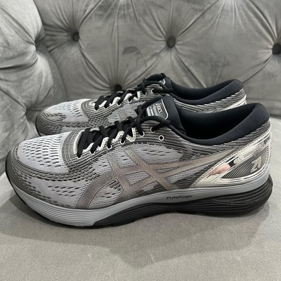 Asics Gel-Nimbus 21 Running Shoes Mens 12 Sheet Rock Silver Platinum Sneakers