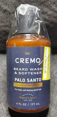 Cremo Beard Wash & Softener Palo Santo Moisturizing 6 fl oz Beard & Face