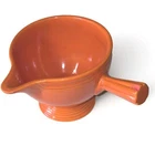 Vintage Radioactive Red Fiesta Stick Handle Creamer Chip On Handle