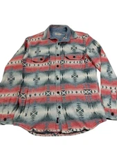 Faherty Season Workshirt in Colorado Jewel Button Down L/S Shirt Shacket Sz Smal