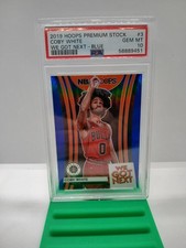 2019 Nba Hoops Premium Stock Coby White We Got Next Blue PSA 10 #3