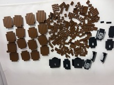 LEGO Lote de Paneles de Pared Marrón Y Piezas Junto Con Castillo Negro Lego Piezas
