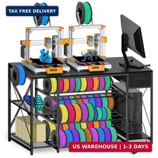 3D Printer Stand with Charging Station,Large 4-Tier 3D Printers Table with Holds