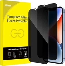 JETech Privacy Full Coverage Screen Protector for iPhone 16e 2025, Black 