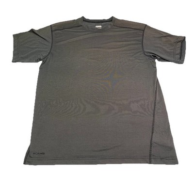 Columbia T Shirt Mens Sz L Gray Brown Athletic Short Sleeve