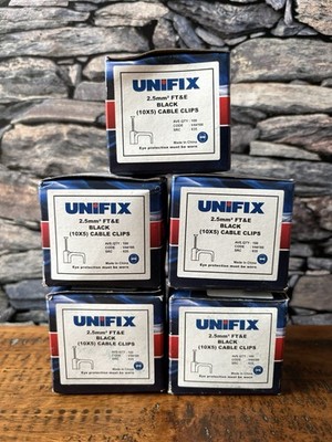 Unifix 500 Kunststoff Kabel Clips Flachkabel TV Telefon Internet Befestigungen 2,5 mm² Fuß & E