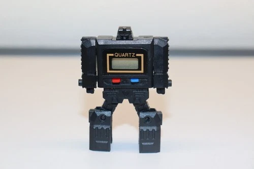 Vintage Quartz Robot Transformer Watch Black Rare UNTESTED