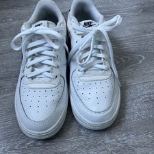Nike Air Force 1 Low White Black Kids Size 7Y Pre-owned Good Condition