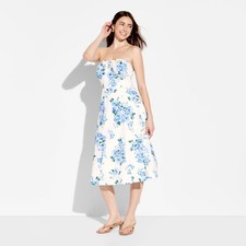 Women's Fit and Flare Strapless Midi A-Line Dress - Wild Fable