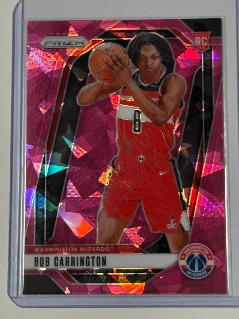 2024-25 Panini Prizm - Bub Carrington #244 Pink Ice Prizm (RC)