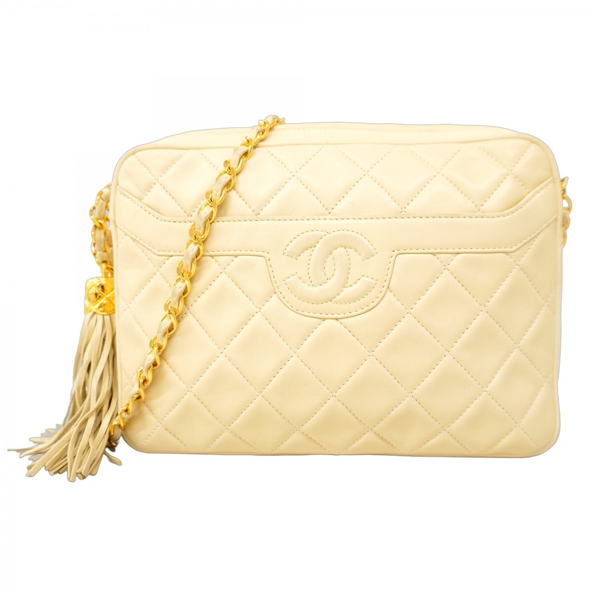 Chanel Lambskin Matelasse Fringed Chain Shoulder Bag 729279