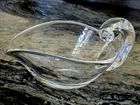 VINTAGE STEUBEN SIGNED CRYSTAL SNAIL SCROLL CREAMER/GRAVY SAUCE BOAT MCM