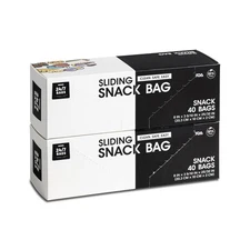 Snack Slider Storage Bags- 80 Count, Featuring Expandable Bottom, Zero BPA, M...