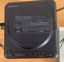 Vintage Sony Discman D-T2 Black FM/AM Portable Compact Digital Audio CD Player