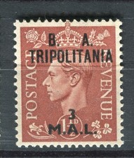 BRITISH TRIPOLITANIA; 1950 early GVI 'B A' Surcharged MINT MNH Unmounted 3l.
