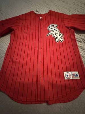 Vintage Rare 90s Chicago White Sox Jersey Majestic Made USA Red