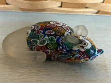 Murano Art Glass Mouse With Murrina Close Packed Millefiori Animal Figurine