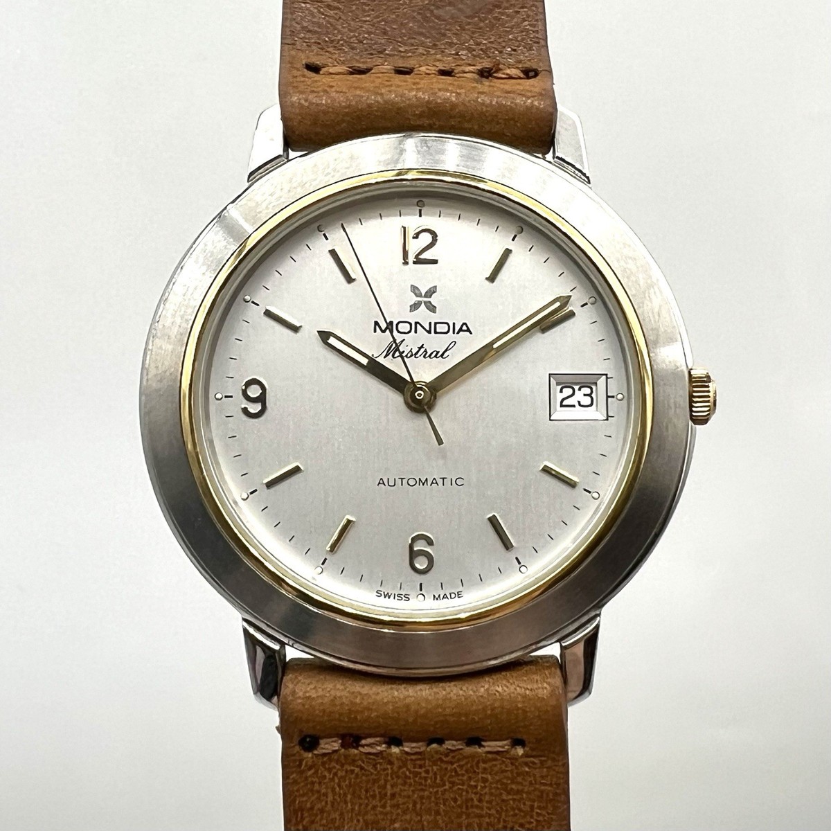 Orologio Mondia Mistral Automatico Acciaio/Oro mm ETA 2892-2 vintage