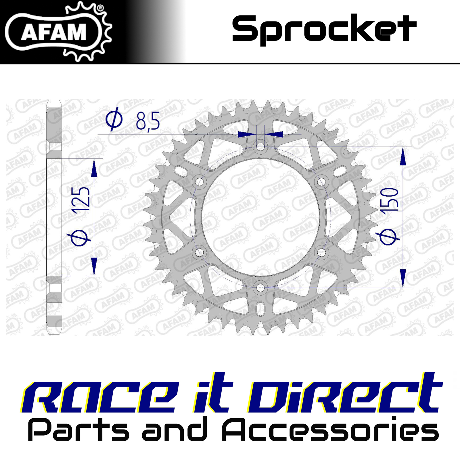 Sprocket for GASGAS MC 125 2021-2025 Grooved 51T Rear AFAM