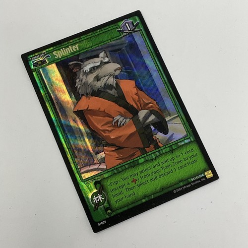 2004 TMNT Unleashed TCG SPLINTER Ultra RARE Holo Foil 1st Edition Card Ninja - Bild 1 von 10