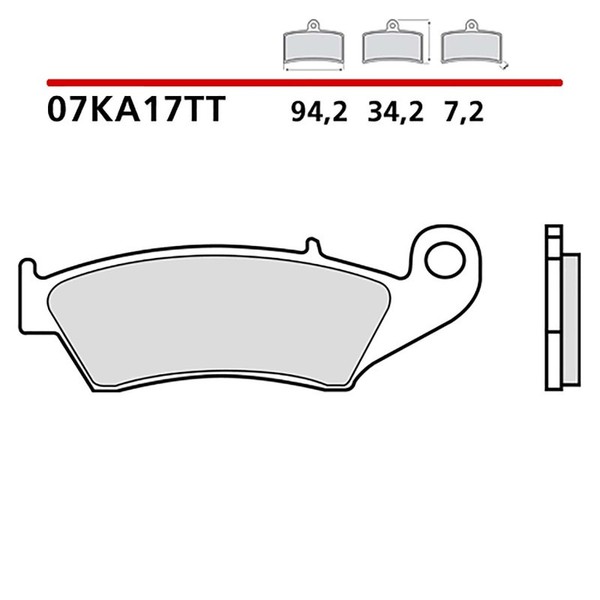 Brembo VORDERRADBREMSBELAGE-KIT Fur Hm Cre Fr Enduro 450 04-16-COD. 07KA17TT-image