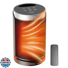 Space Heater, WINHL Small Portable Electric Heaters for Indoor Use with Therm