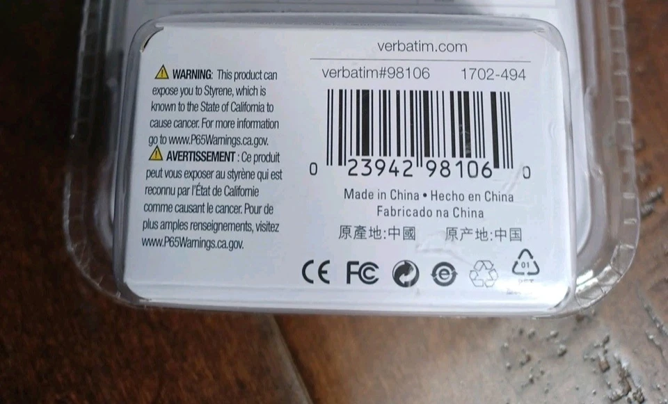 Verbatim USB Corded Optical Mouse Wired Noiseless Click Black - FREE SHIP - Image 4 of 4