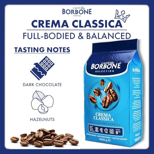 Caffè Borbone Whole Bean Coffee, Medium Roast Arabica 2.2 Pound Crema Classica