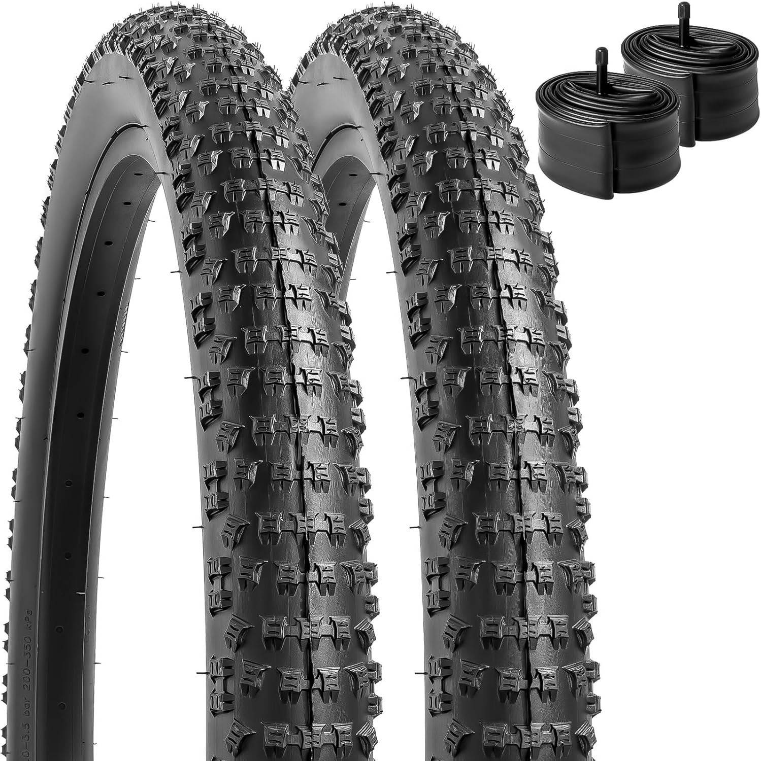 Mountain Bike Tires 26X2.60/66-559 and 26" Heavy Duty Bike Tubes Schra2-PCS 26"