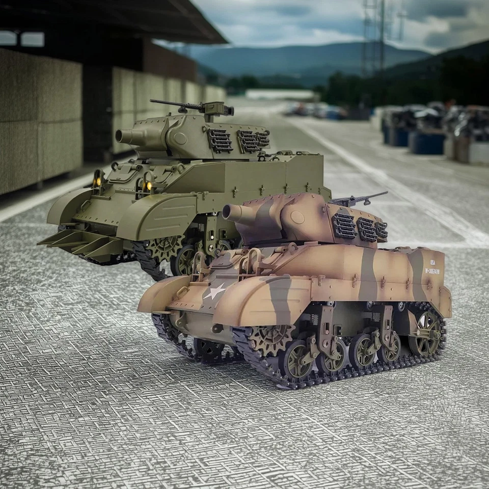 1/16 CoolBank RC Tank M8 HMC Scott RTR Battle Tank 360°Turret Smoke Sound Light - Image 2 of 4