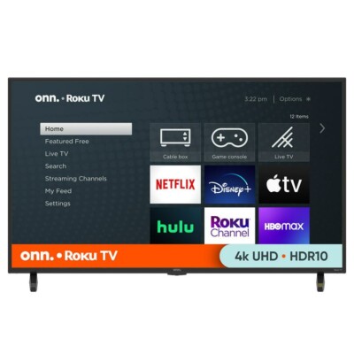 onn. 43  Class 4K UHD (2160P) LED Roku Smart TV HDR