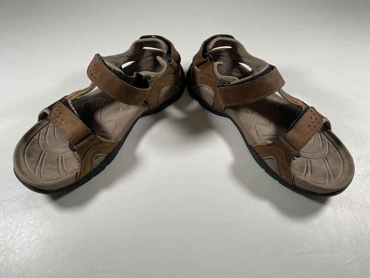 Teva Fossil Canyon Leather Brown Sport Sandals Mens 11 Waterproof Hiking 6101 Teva Brown Leather Hiking Sandals Size 8 Mens Fossil Canyon  main image 2