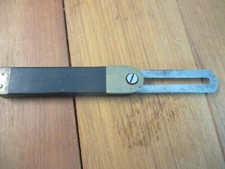 Vintage Ebony Brass Carpenters Sliding "T" Bevel 7" 0527JS