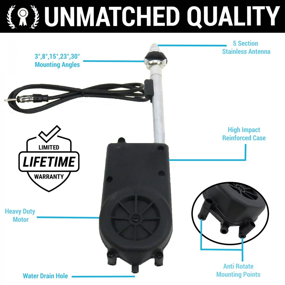 Rádio de carro AM FM 12V antena de alimentação substituição 19641965 Pontiac Tempest Le Mans - Imagem 4 de 4